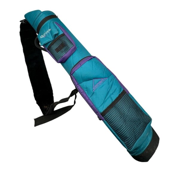 Kids Datrek Quiver Golf Bag With Shoulder Strap & Pockets Teal & Purple READ - Picture 1 of 5